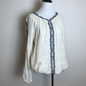STYLE & CO long sleeve embroidered shirt